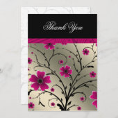 アイボリーピンクフローラ感謝していユー サンキューカード (正面/裏面)