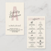 アイボリーピンクラッシ拡張アフターケア 名刺 (正面/裏面)