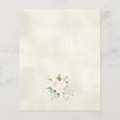 アイボリーピーチバラシックバジェット結婚式招待状 (裏面)