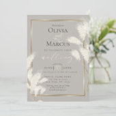 アイボリーフェザリパンパスグラスアリソン1 招待状 (スタンド正面)