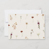 アイボリーフォール ワイルドフラワーズ カリグラフィー オータム ウェディング 出欠カード (裏面)