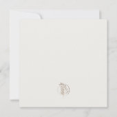 アイボリーフローオフホワイト結婚式招待状 (裏面)