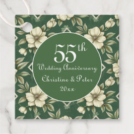 アイボリーフローラとエメラルド結婚の記念日 フェイバータグ