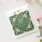 アイボリーフローラとエメ結婚ラルドの記念日のお気に入り フェイバーバッグ (封をした状態)