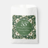 アイボリーフローラとエメ結婚ラルドの記念日のお気に入り フェイバーバッグ (正面)