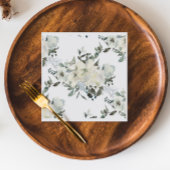 アイボリーフローラウォーター結婚カラーズナプキン スタンダードカクテルナプキン