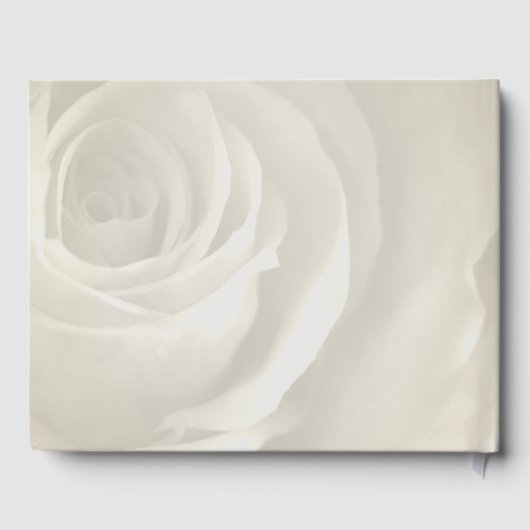 アイボリーフローラエレガントなウェディングゲストメモリ ゲストブック (裏面)