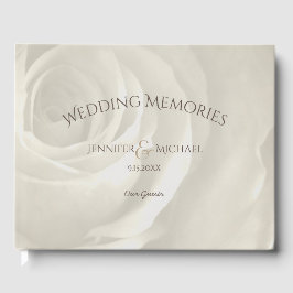 アイボリーフローラエレガントなウェディングゲストメモリ ゲストブック