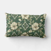 アイボリーフローラオンEmerald Background ランバークッション (裏面)