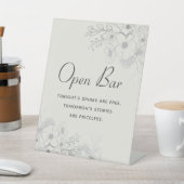 アイボリーフローラオープンバー結婚のペデスタルサイン 台座サイン (インサイチュ)