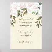 アイボリーフローラカスタムウェディングポスター ポスター (正面)