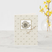 アイボリーフローラカスタム結婚式グリーティングカード カード (黄色い花)