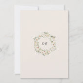 アイボリーフローラガーデンエレガントウェディング招待状 招待状 (裏面)