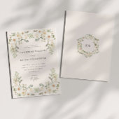 アイボリーフローラガーデンエレガントウェディング招待状 招待状