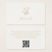 アイボリーフローラギフト結婚登録のエンクロージャカード (正面&裏面)