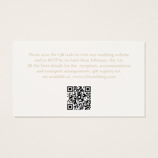 アイボリーフローラギフト結婚登録のエンクロージャカード (裏面)