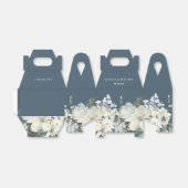 アイボリーフローラグリーナリーパーソナライズされたエレガントな結婚式 フェイバーボックス (折り畳みなし)