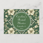 アイボリーフローラグリーンエメラルドブライダルレシピ要求 エンクロージャーカード (正面)