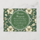 アイボリーフローラグリーンエメラルドブライダルレシピ要求 エンクロージャーカード (裏面)