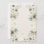 アイボリーフローラゴールデンカボチャ赤ちゃんシャワー招待 (裏面)