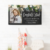 アイボリーフローラストリングライト写真卒業 横断幕 (インサイチュ)