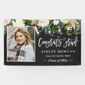 アイボリーフローラストリングライト写真卒業 横断幕 (横)