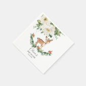 アイボリーフローラディアファウンベビーシャワーガールセルビトス スタンダードカクテルナプキン (角)