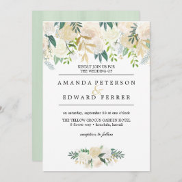 アイボリーフローラバラ結婚グリーナリー造幣局 招待状