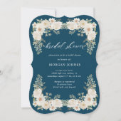 アイボリーフローラブライダルシャワー招待 (正面)