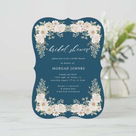 アイボリーフローラブライダルシャワー招待 (スタンド正面)