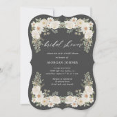 アイボリーフローラブライダルシャワー招待 (正面)