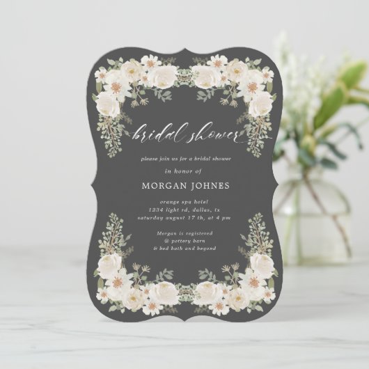 アイボリーフローラブライダルシャワー招待 (スタンド正面)