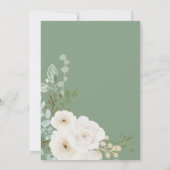 アイボリーフローラブーケイスラム結婚教徒 招待状 (裏面)