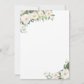 アイボリーフローラベビーシャワー招待状 招待状 (裏面)