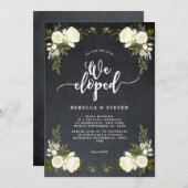 アイボリーフローラモダンは招待チョークを開発した 招待状 (正面/裏面)