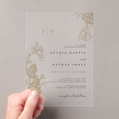 アイボリーフローラレ澄んース結婚 アクリル招待状 (インサイチュ (ポータブル))