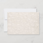 アイボリーフローラロマンチック結婚書道 出欠カード (裏面)