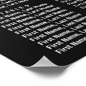 アイボリーフローラ列ライト結婚の座席表 ポスター (角)