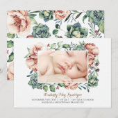 アイボリーフローラ多肉花束生誕発表 案内状 (正面/裏面)