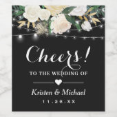アイボリーフローラ文字列は応援を次の値に結婚合わせる ワインラベル (シングルラベル)