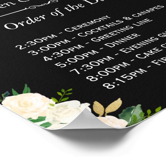 アイボリーフローラ文字列日記号の灯列 ポスター (角)