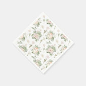 アイボリーフローラ水彩 スタンダードカクテルナプキン (角)