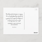 アイボリーフローラ秋結婚写真の感謝していユーザ ポストカード (裏面)