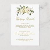 アイボリーフローラ結婚の詳細カード エンクロージャーカード (正面)