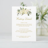 アイボリーフローラ結婚の詳細カード エンクロージャーカード (スタンド正面)