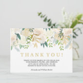 アイボリーフローラ結婚バラの写真 サンキューカード (スタンド正面)