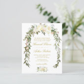 アイボリーフローラ緑化結婚式招待状 (スタンド正面)