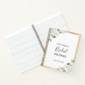 アイボリーフローラ金ゴールドフレームブライダルシャワーギフトリスト ノートブック (内部)