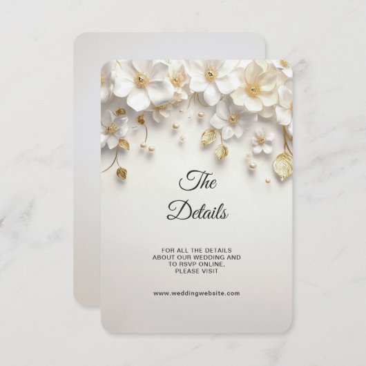 アイボリーフローラ離れ金ゴールド詳細エンクロージャカード エンクロージャーカード (正面/裏面)