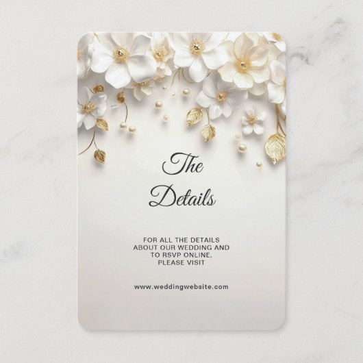 アイボリーフローラ離れ金ゴールド詳細エンクロージャカード エンクロージャーカード (正面)